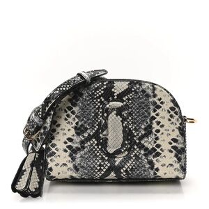 Marc Jacobs Snake-Print Leather Crossbody Bag in Black & Gray
